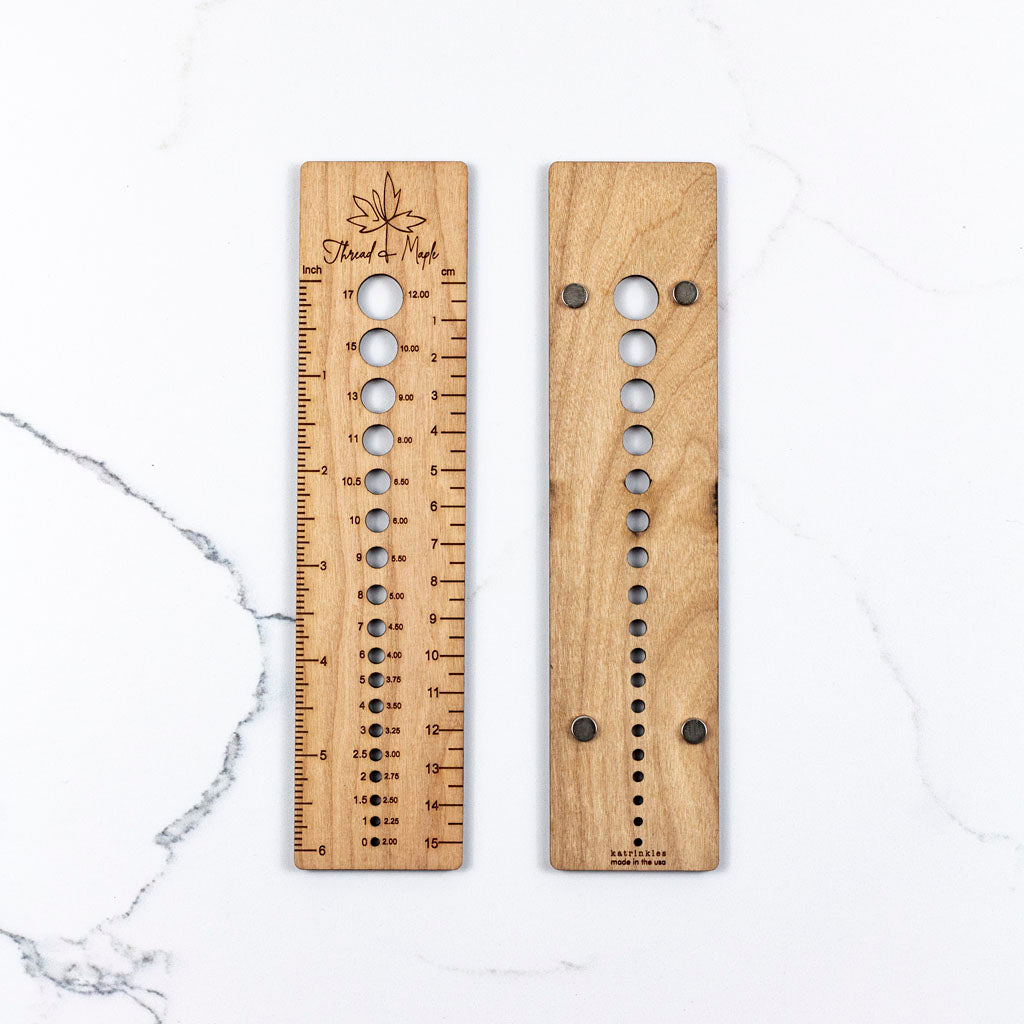 Magnetic Cherry Wood 6" Ruler