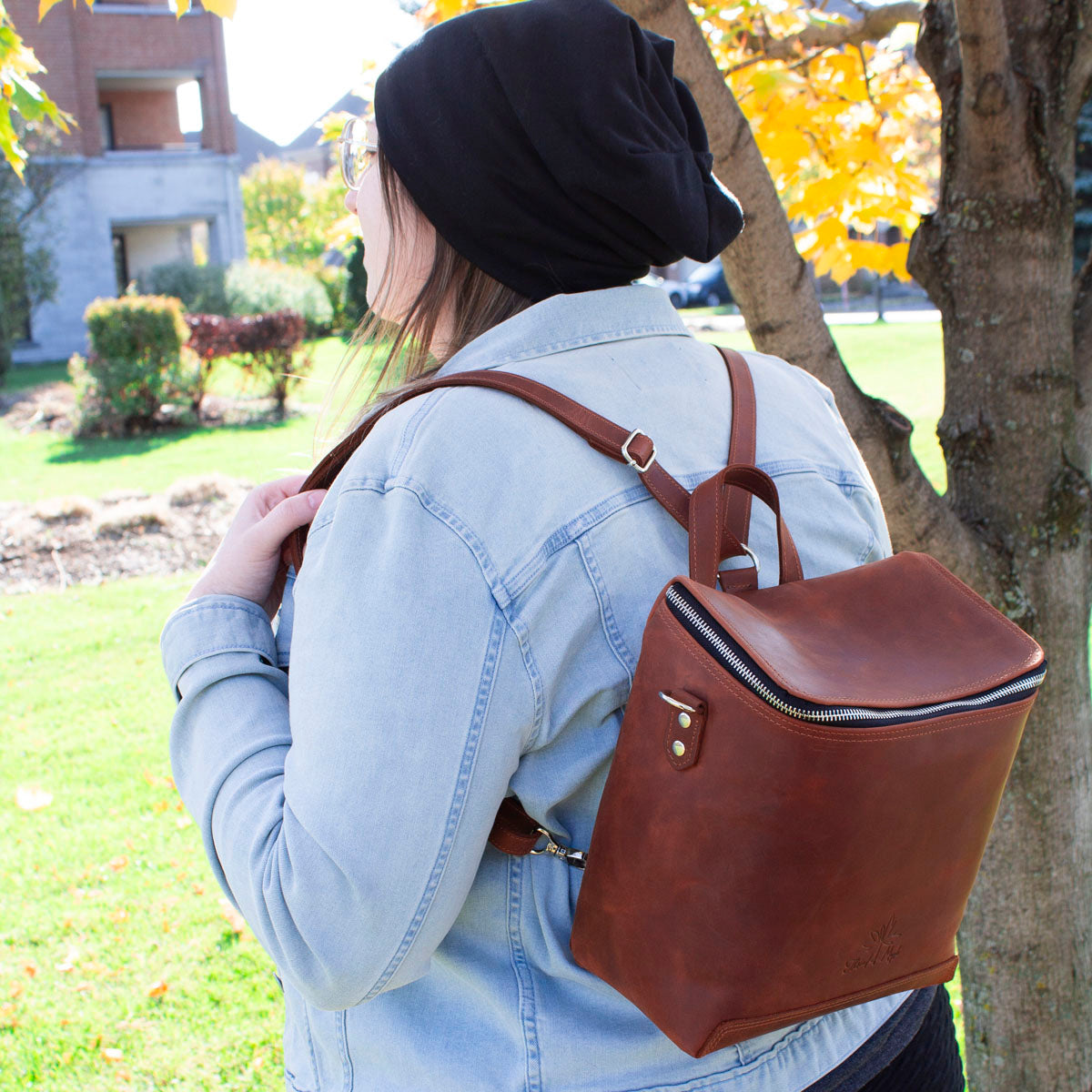 Leather Convertible Backpack