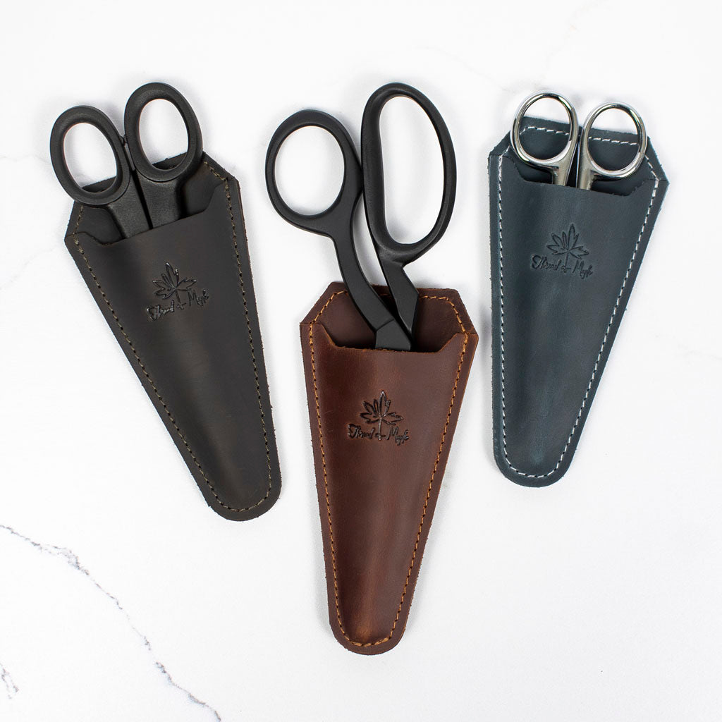 Leather Tall Magnetic Scissors Sheath