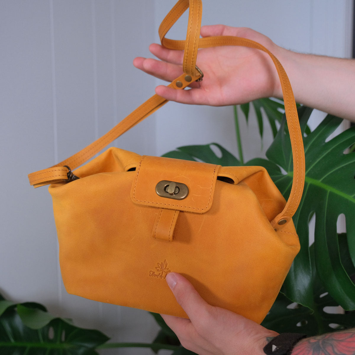 Leather Pop Up Bag