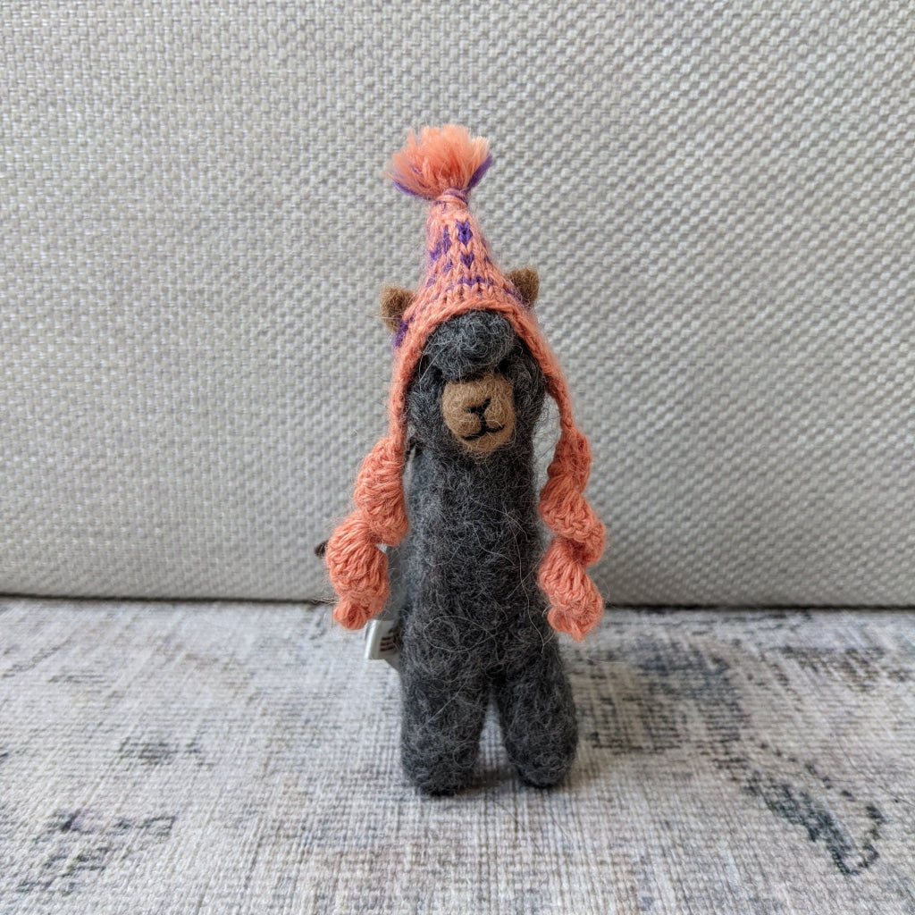 Alpaca Needle Felted Sculpture - Grey - Peripherals