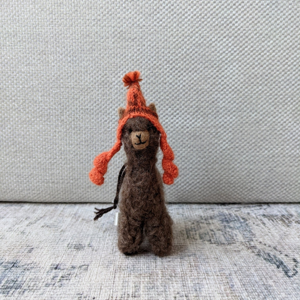 Alpaca Needle Felted Sculpture - Rose Grey - Peripherals