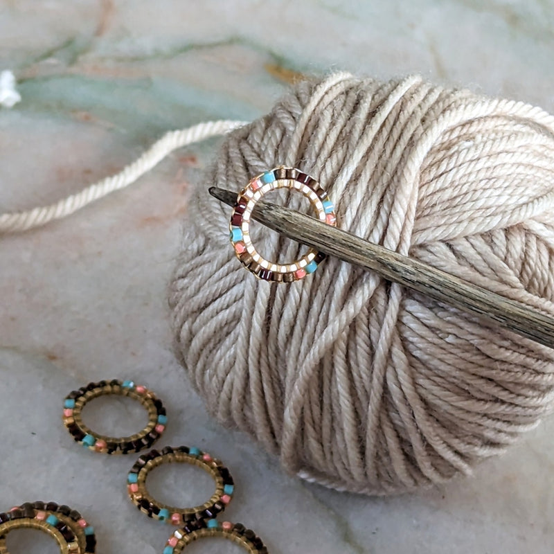 Bea's Beading Conch Handmade Knitting Stitch Markers
