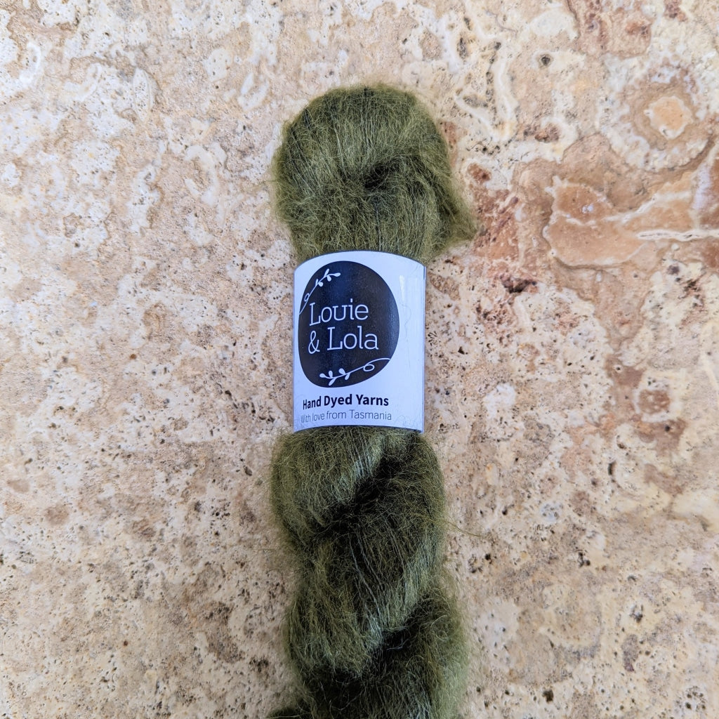 Louie & Lola Mohair Silk Lace - Olive Oak - Yarn