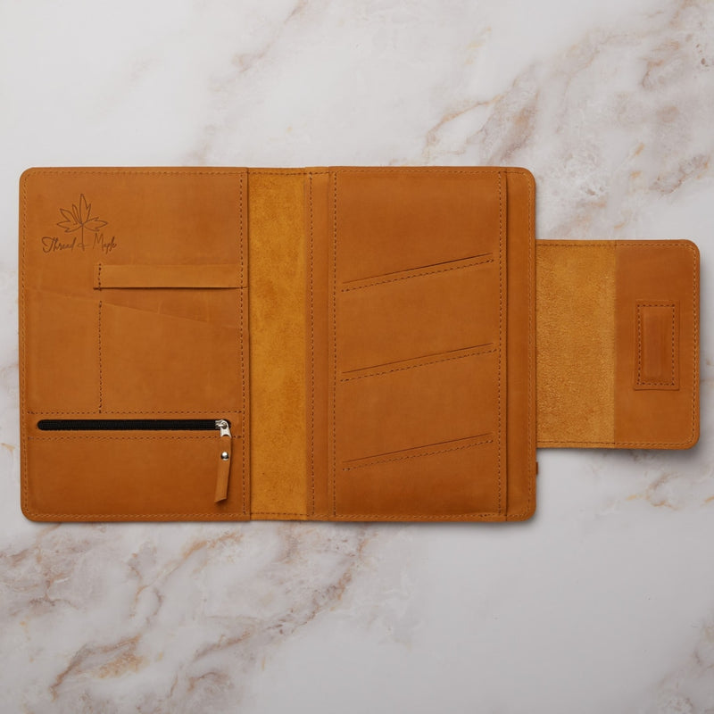 Buy wholesale Notebook - leather organizer A6 - Camel