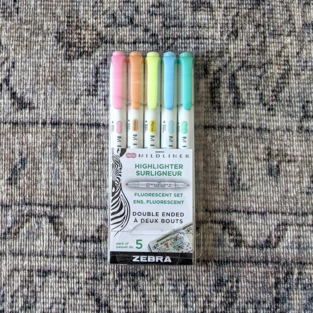 zebra mildliner highlighters fluorescent set